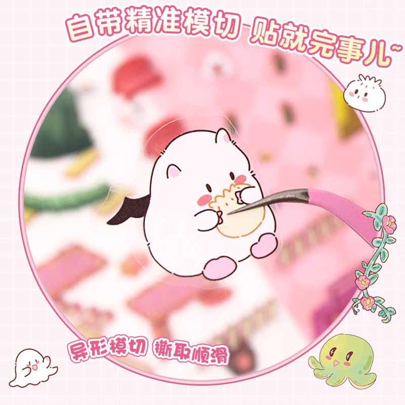 Springtime Bear Cottage DIY 3D Scene Stickers 3 Lovely Miniature Scenes