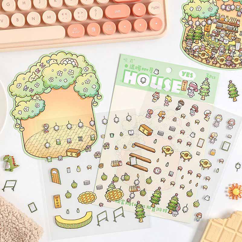 Realm of Dreams Scene Stickers - 4 Lovely Miniature Scenes
