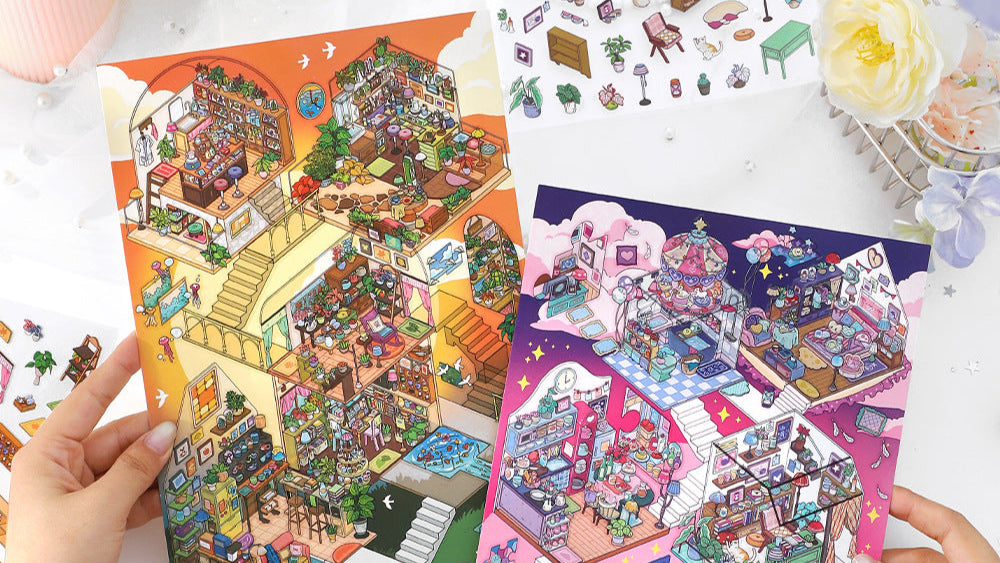 Plus My Cottage DIY 3D Scene Stickers 2 Cute Miniature Scenes
