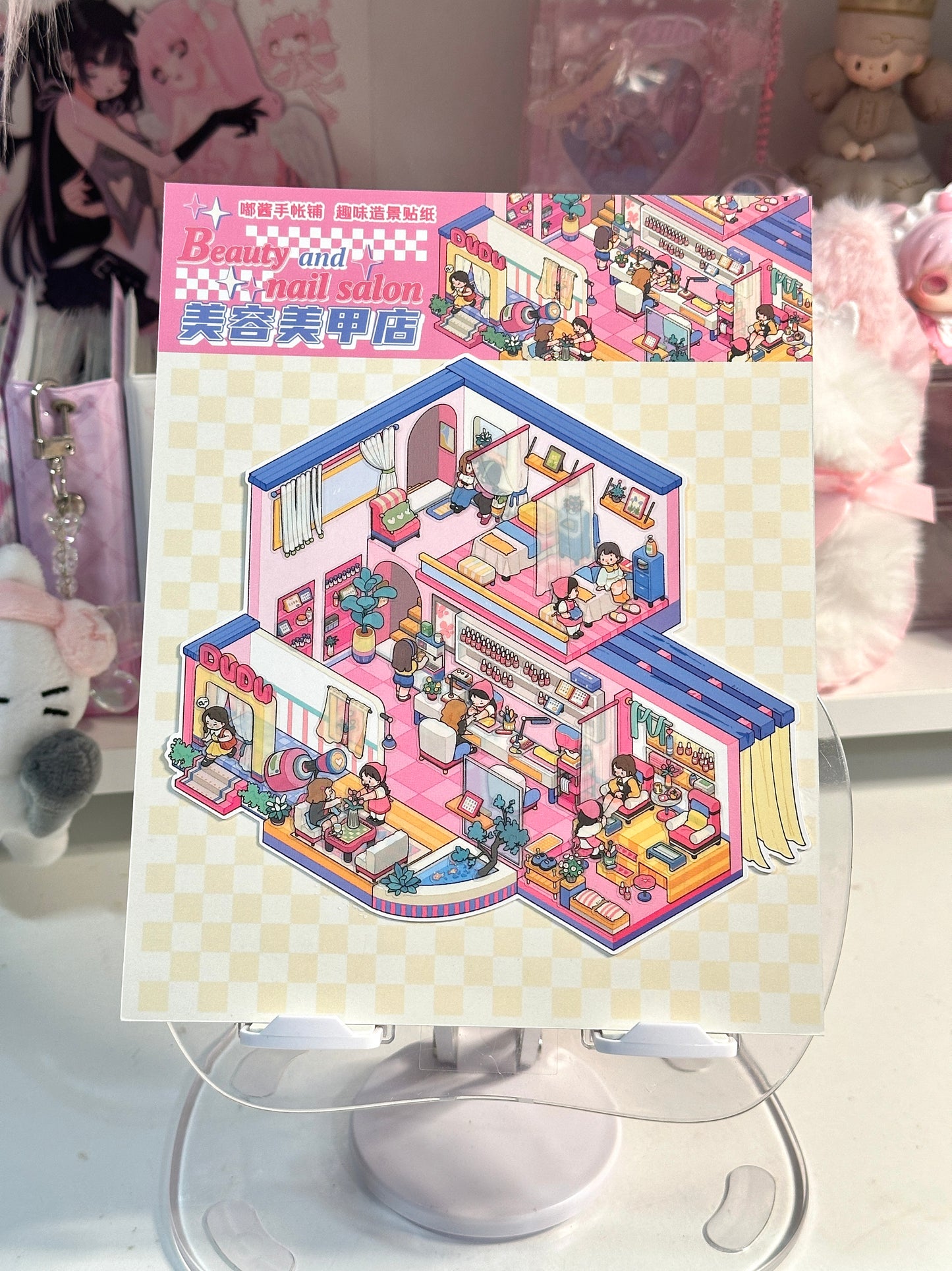 Nail Salon DIY 3D Sticker Collection - Cute Miniature Scenes