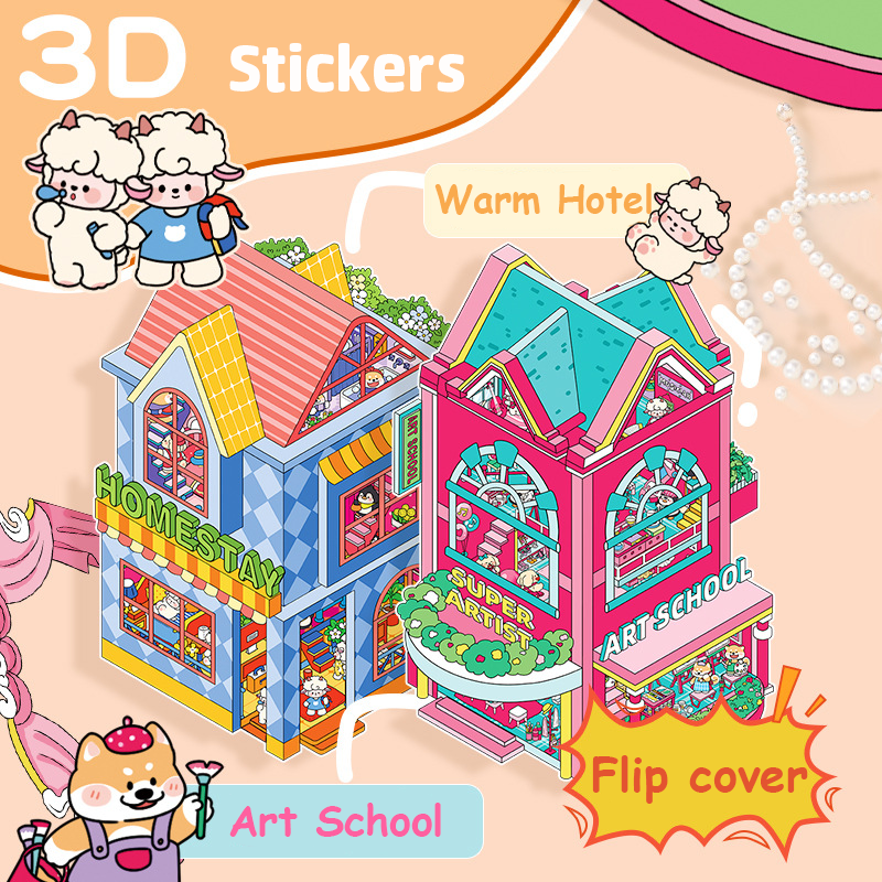 Artsy Hideouts DIY 3D Scene Stickers 2 Cute Miniature Scenes