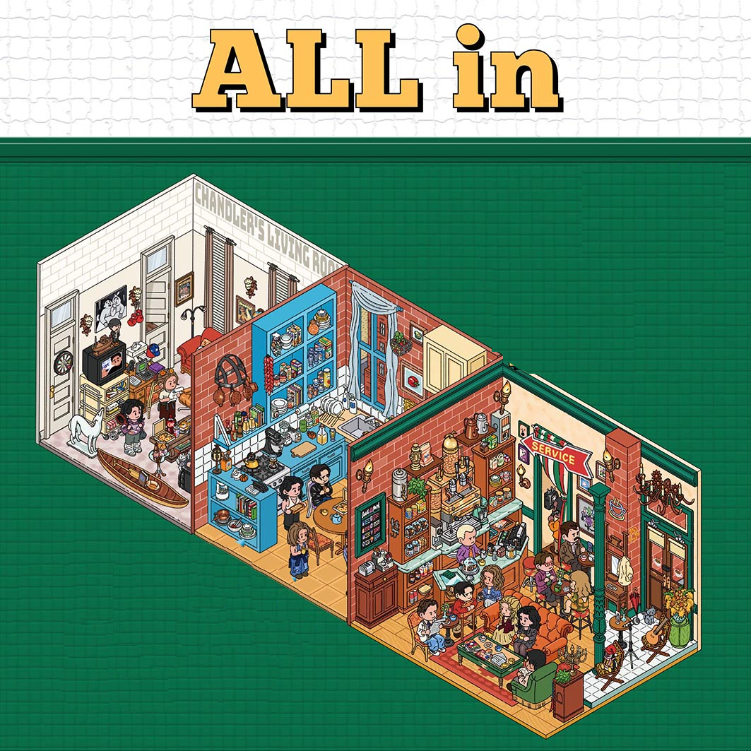 Friends Welcome to the real world DIY 3D Scene Stickers 3 Cute Miniature Scenes