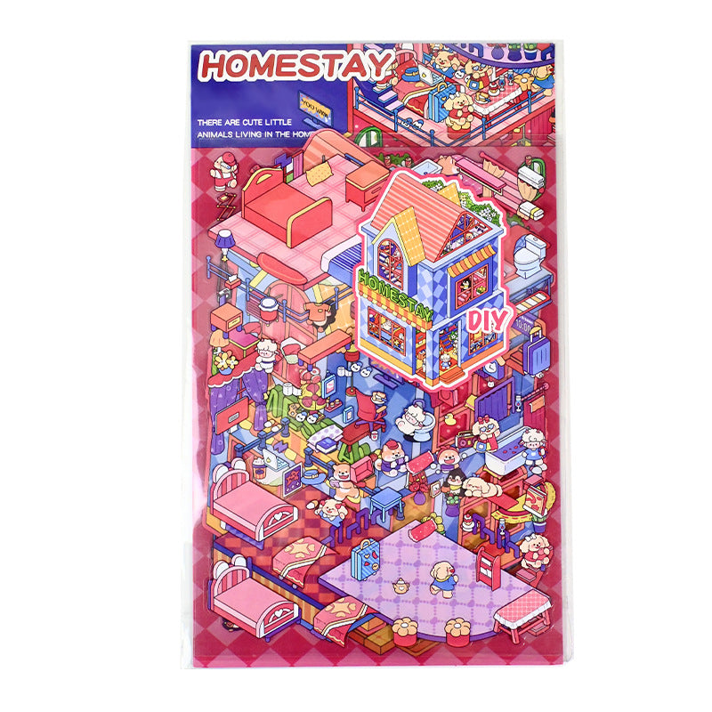 Artsy Hideouts DIY 3D Scene Stickers 2 Cute Miniature Scenes