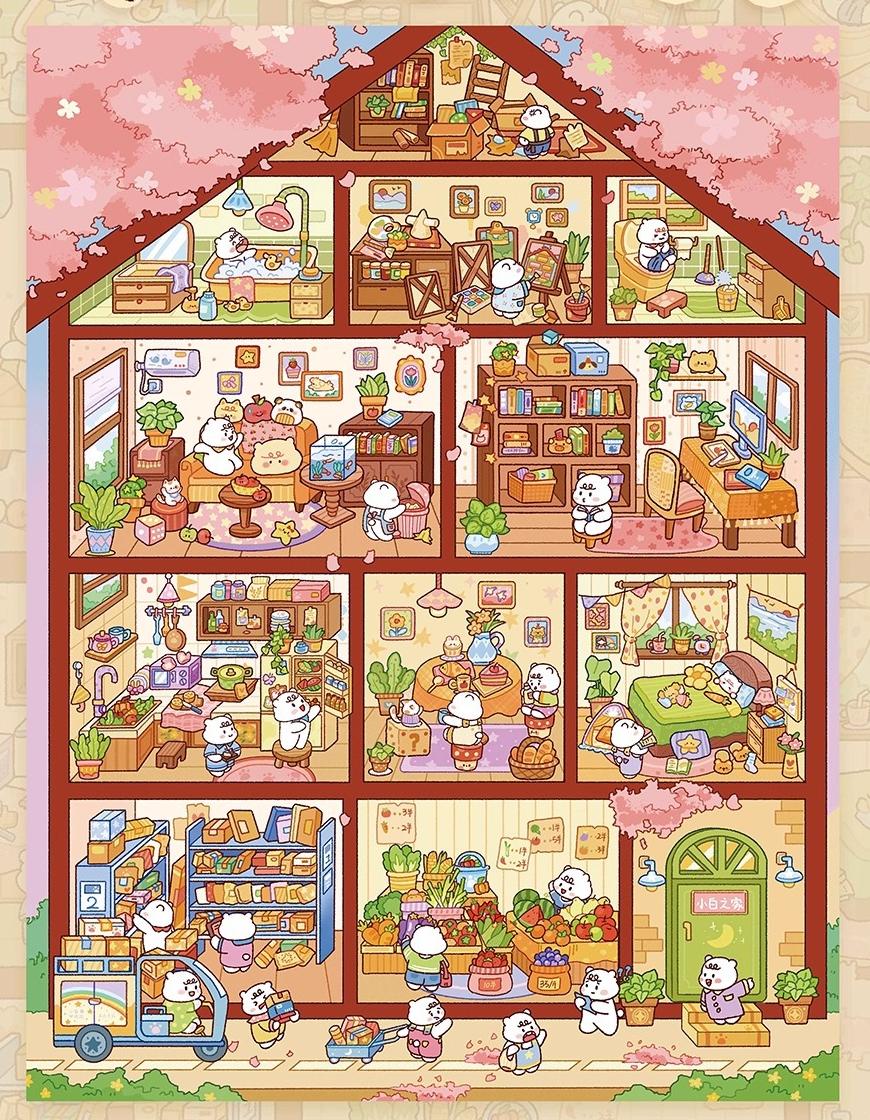 Sakura Apartment DIY 3D Sticker Collection - Cute Miniature Scenes