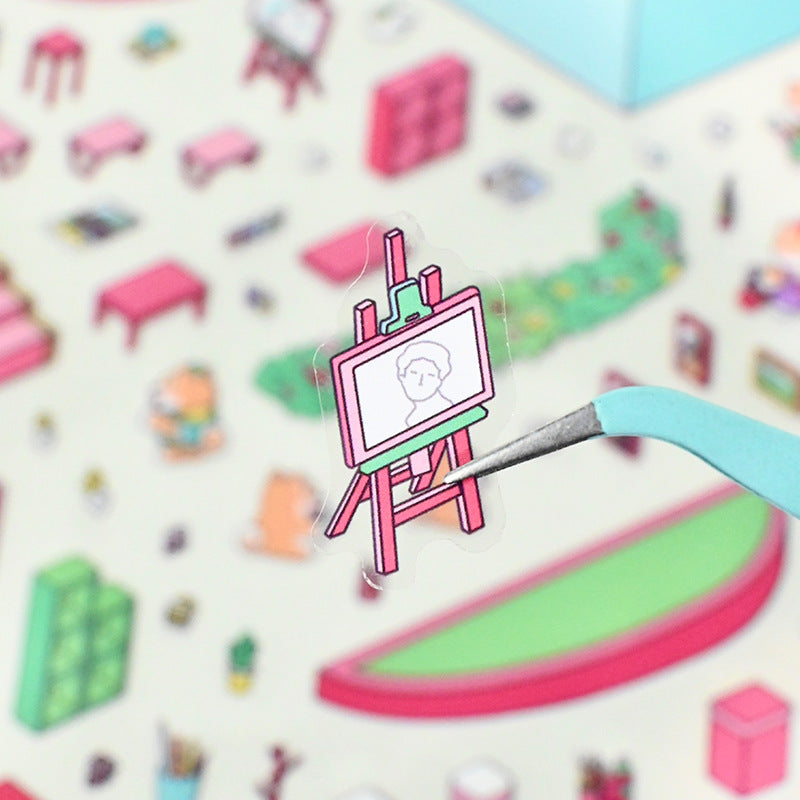 Artsy Hideouts DIY 3D Scene Stickers 2 Cute Miniature Scenes