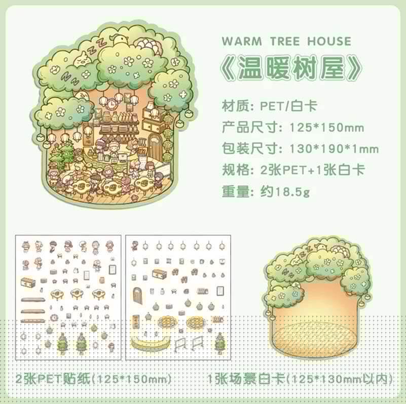 Realm of Dreams Scene Stickers - 4 Lovely Miniature Scenes
