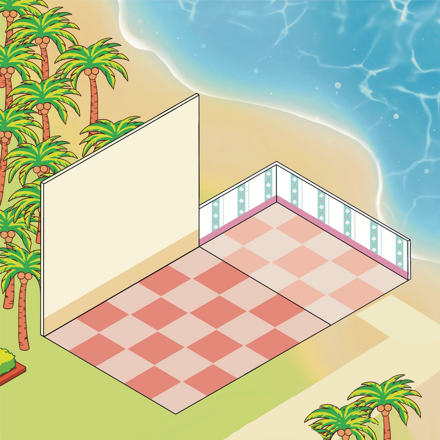Seaside Restaurant DIY 3D Sticker Collection - Cute Miniature Scenes