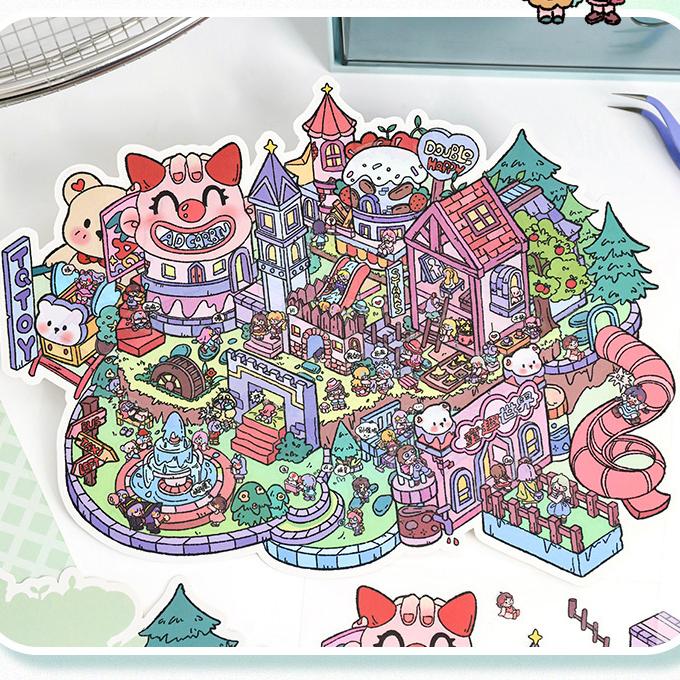 Children's World DIY 3D Scene Stickers 2 Cute Miniature Scenes