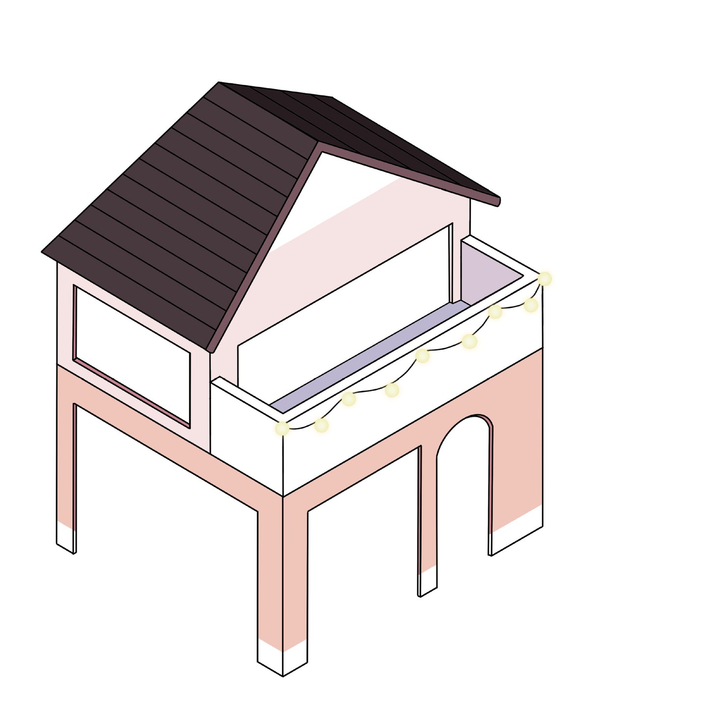 Seaside Restaurant DIY 3D Sticker Collection - Cute Miniature Scenes